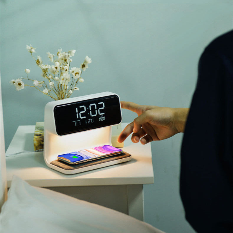 Alarm Clock Bedside Lamp with Wireless Charger | Arvilo