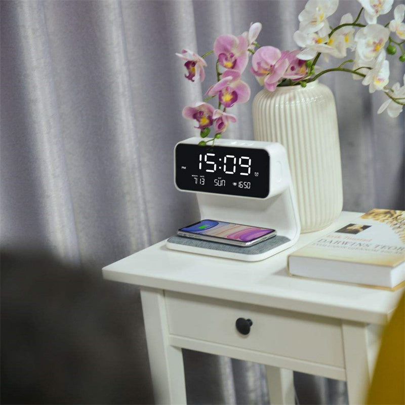 Alarm Clock Bedside Lamp with Wireless Charger | Arvilo