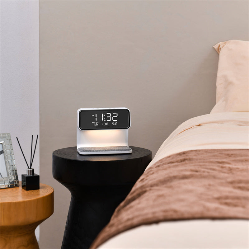 Alarm Clock Bedside Lamp with Wireless Charger | Arvilo
