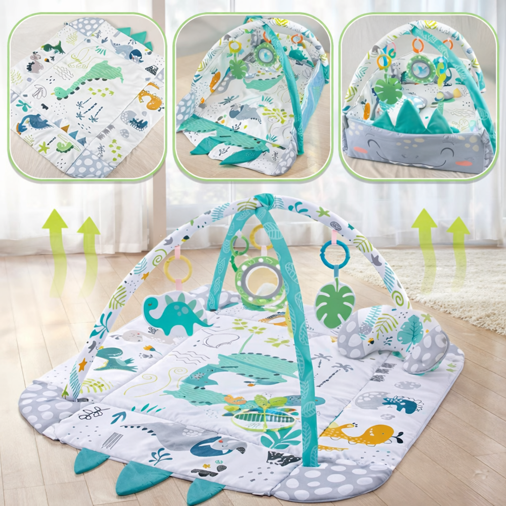 Baby Play Gym Activity Mat with Hanging Toys | Lunavio