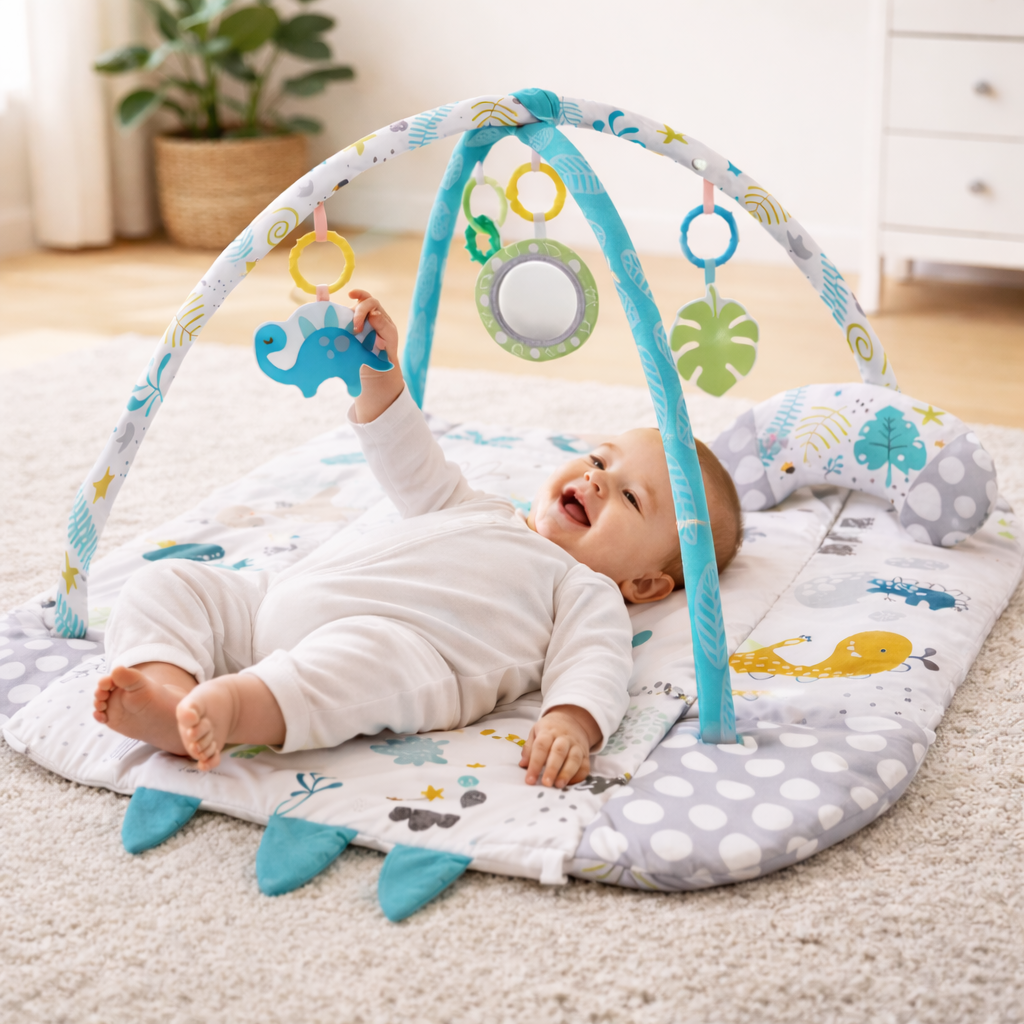 Baby Play Gym Activity Mat with Hanging Toys | Lunavio
