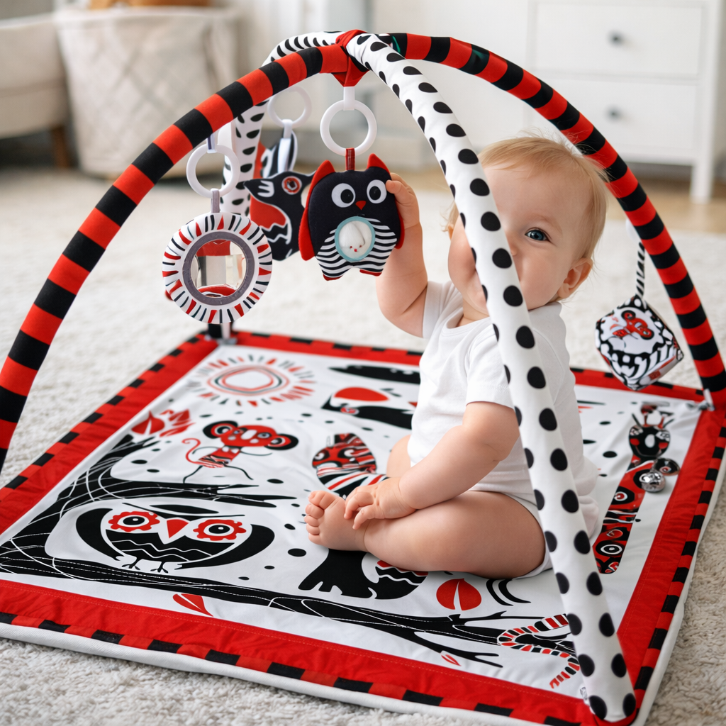 Baby Play Gym Activity Mat with Hanging Toys | Zenvilo