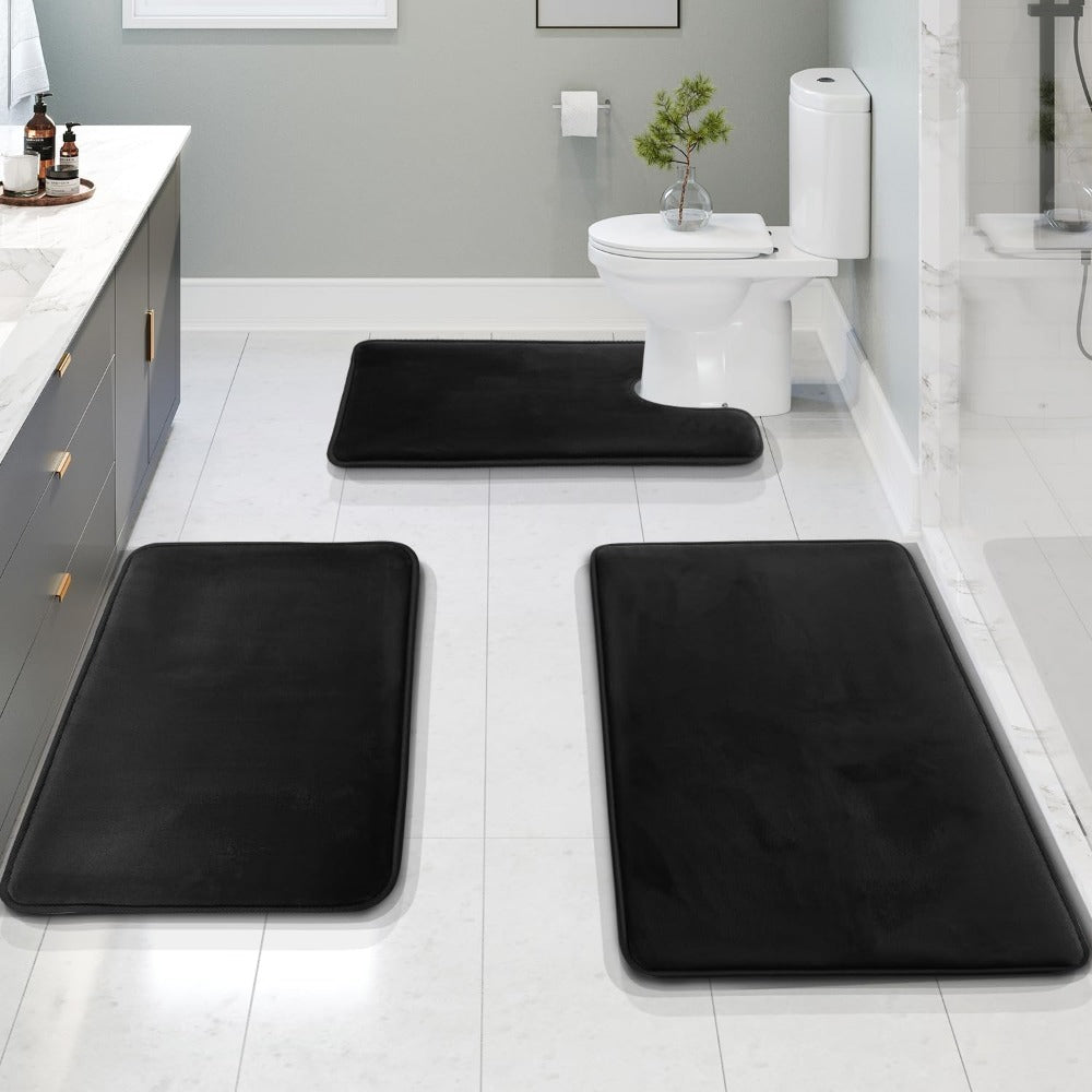 Bathroom Mat Memory Foam Set Anti-Slip Washable | Selano