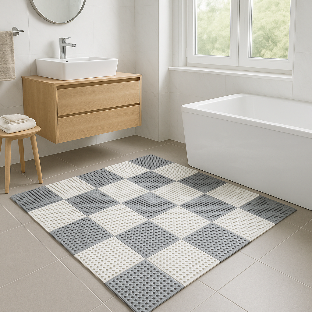 Bathroom Mat Waterproof Rubber Quick-Dry Shower Mat | Vireto