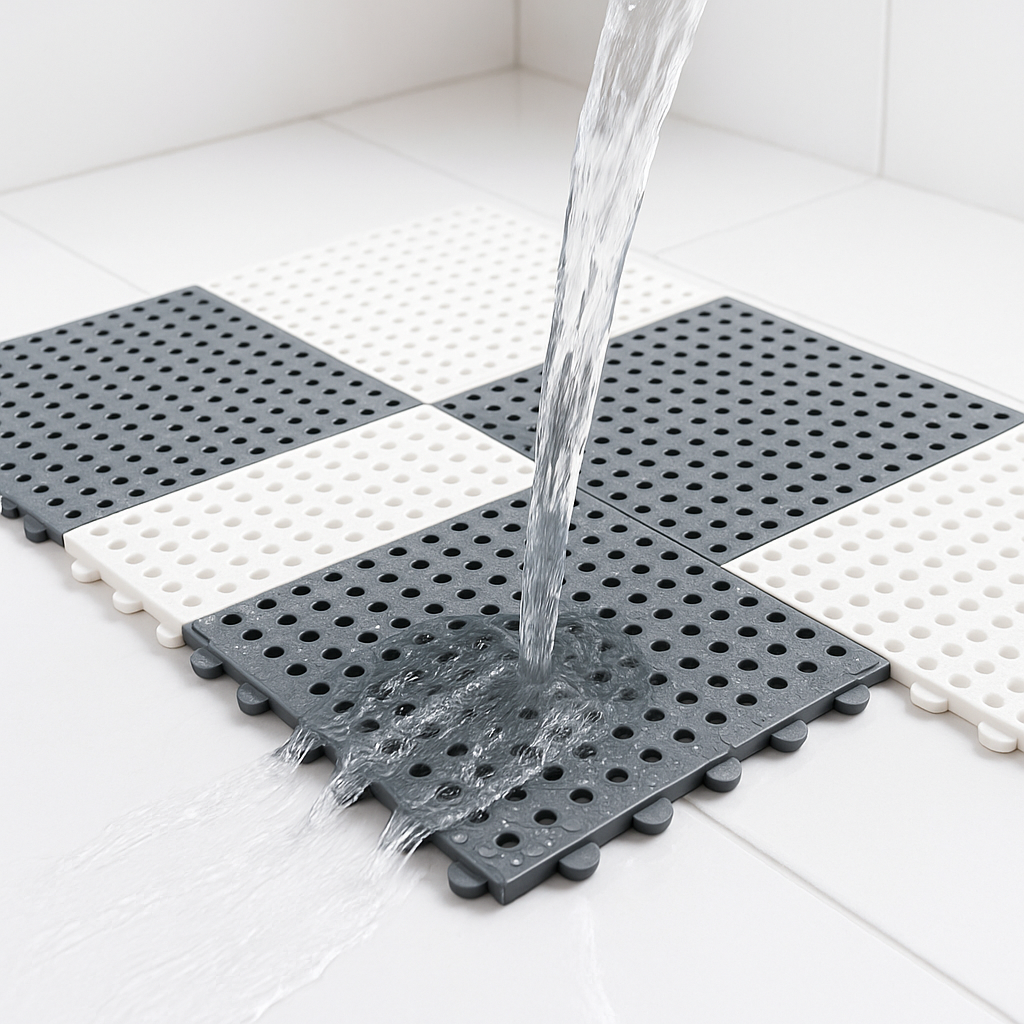 Bathroom Mat Waterproof Rubber Quick-Dry Shower Mat | Vireto
