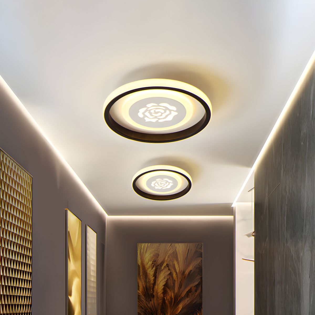 Ceiling Light Acrylic Flush Mount Modern Flower | Veluna