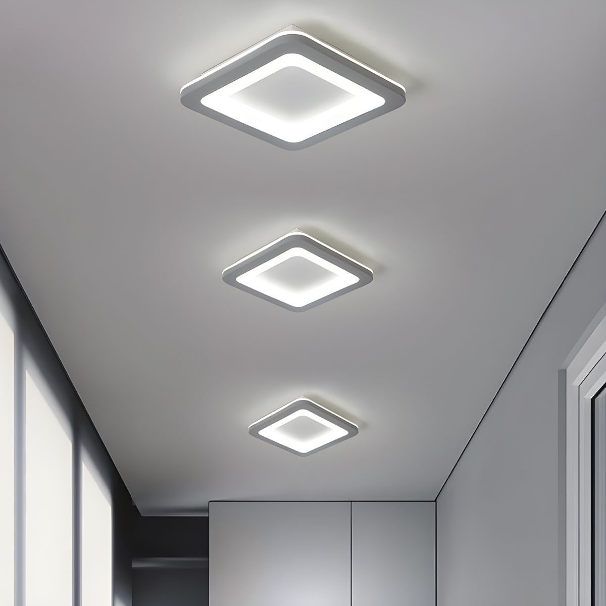 Ceiling Light Acrylic Square Nordic Modern Flush Mount | Noreli
