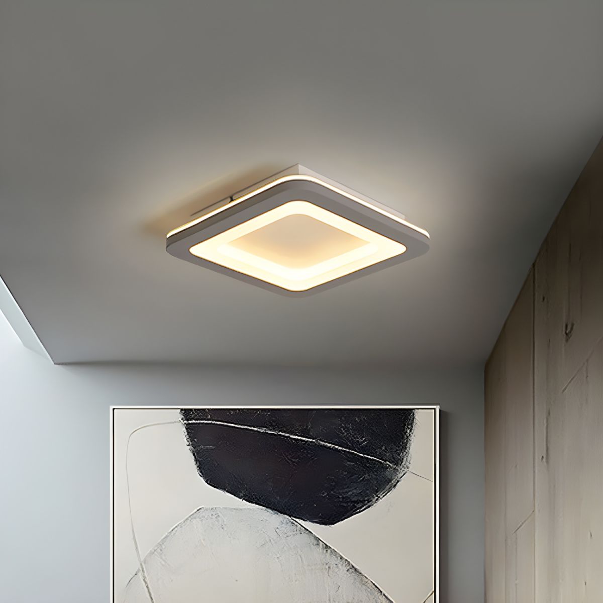 Ceiling Light Acrylic Square Nordic Modern Flush Mount | Noreli