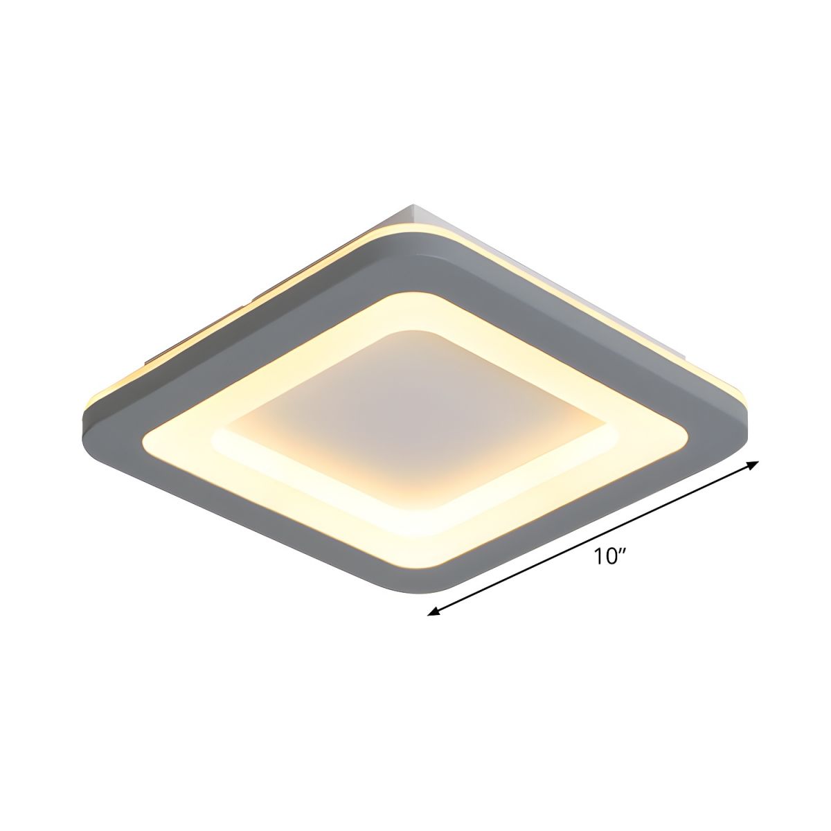 Ceiling Light Acrylic Square Nordic Modern Flush Mount | Noreli
