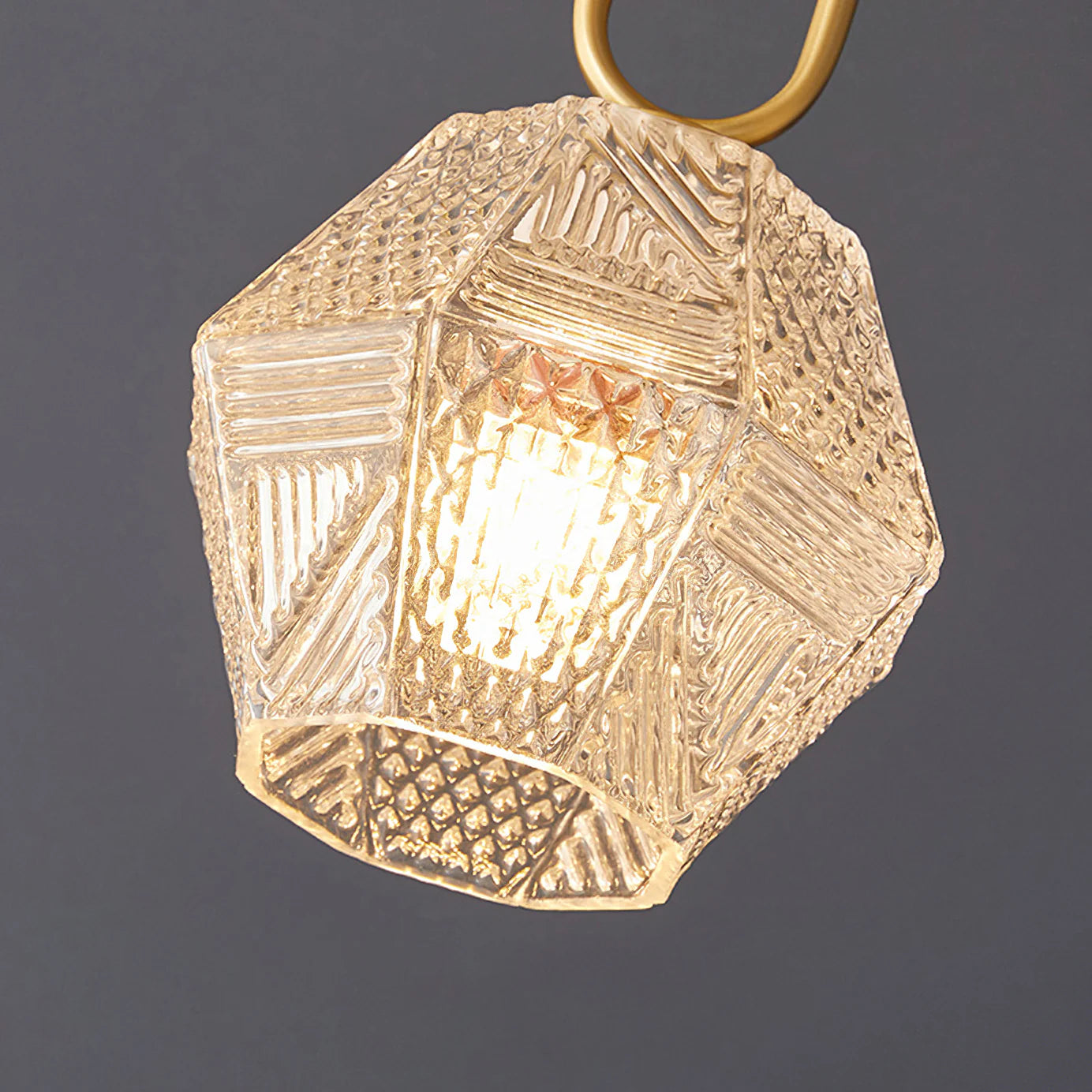 Ceiling Light Brass Glass in Art Deco Style | Ralsera