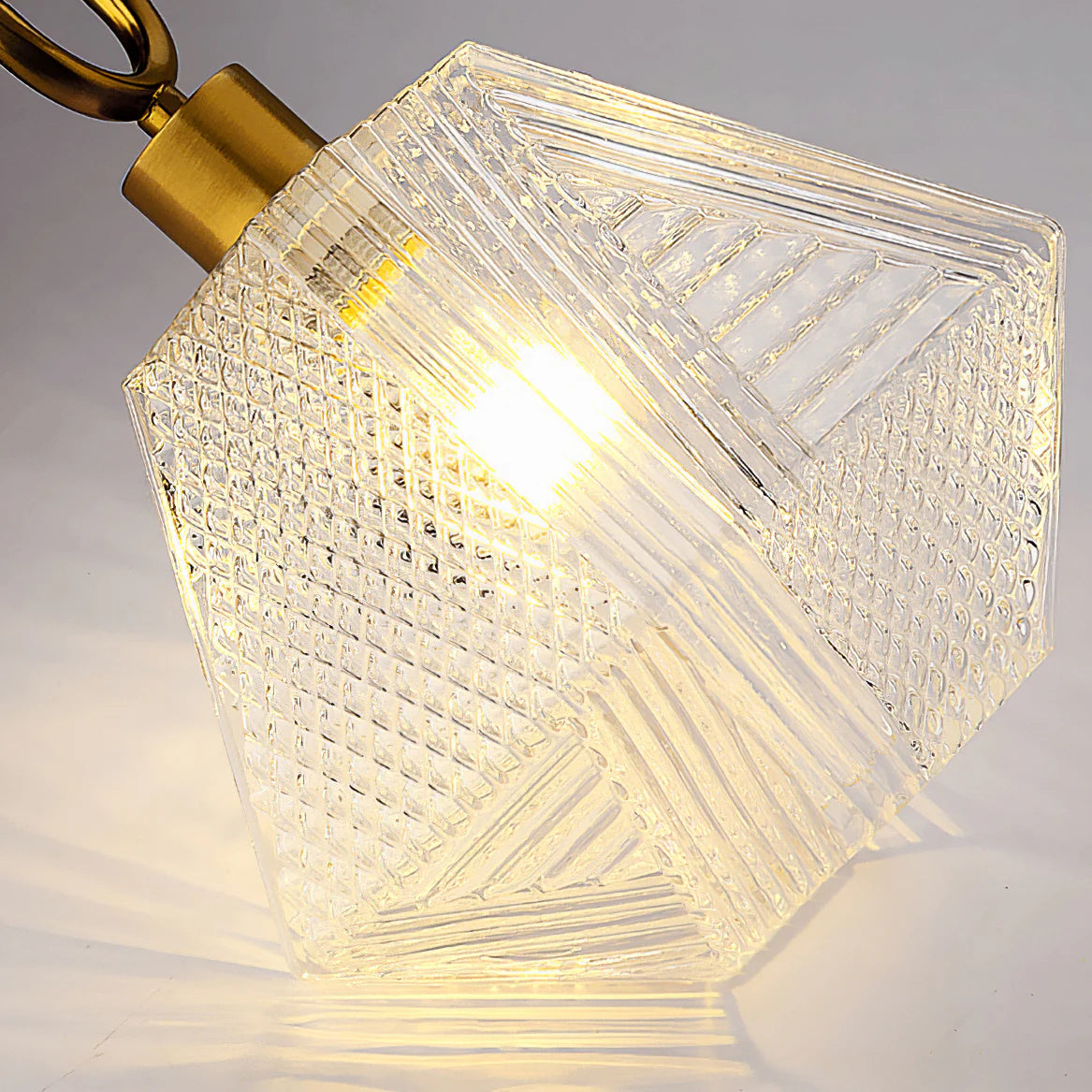 Ceiling Light Brass Glass in Art Deco Style | Ralsera