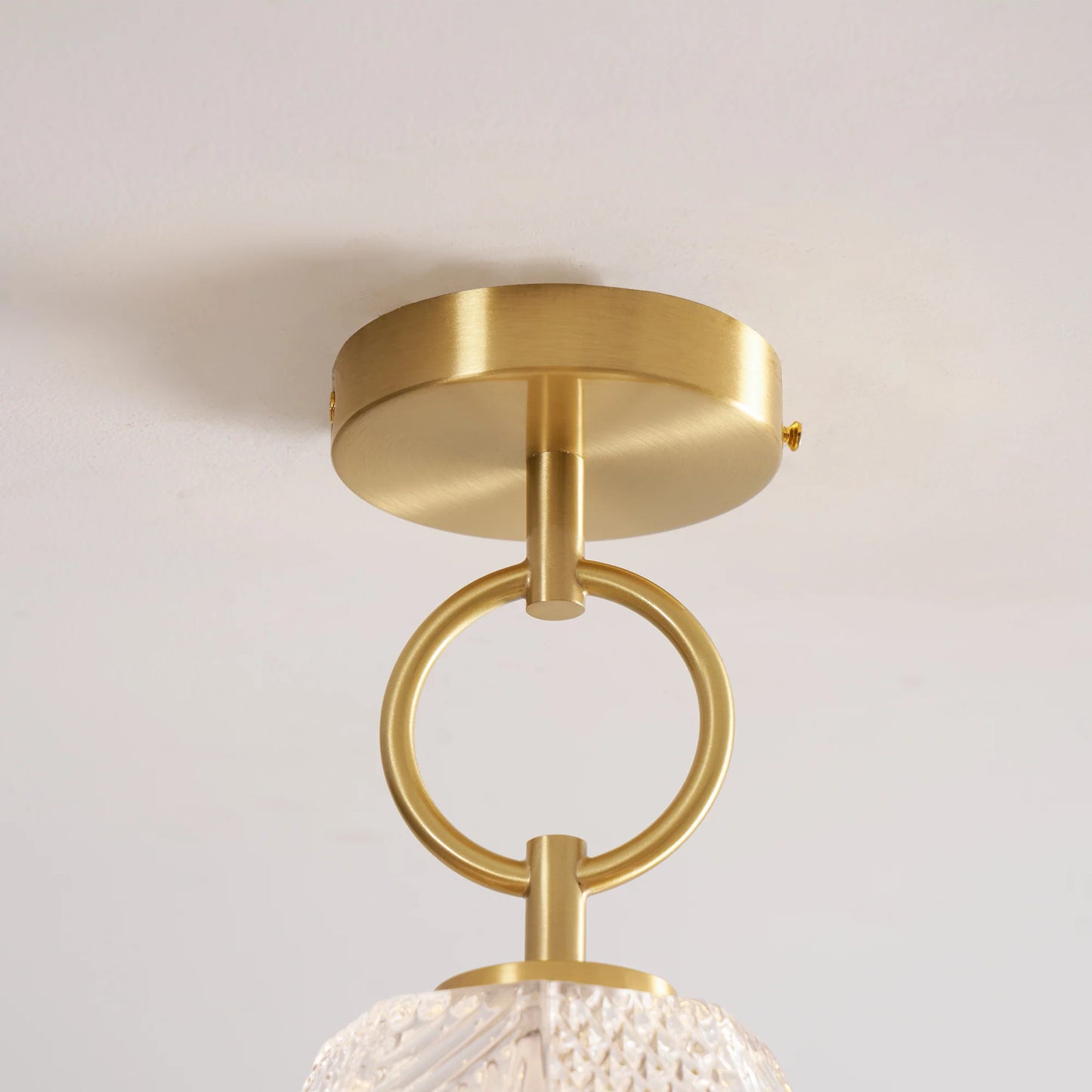 Ceiling Light Brass Glass in Art Deco Style | Ralsera
