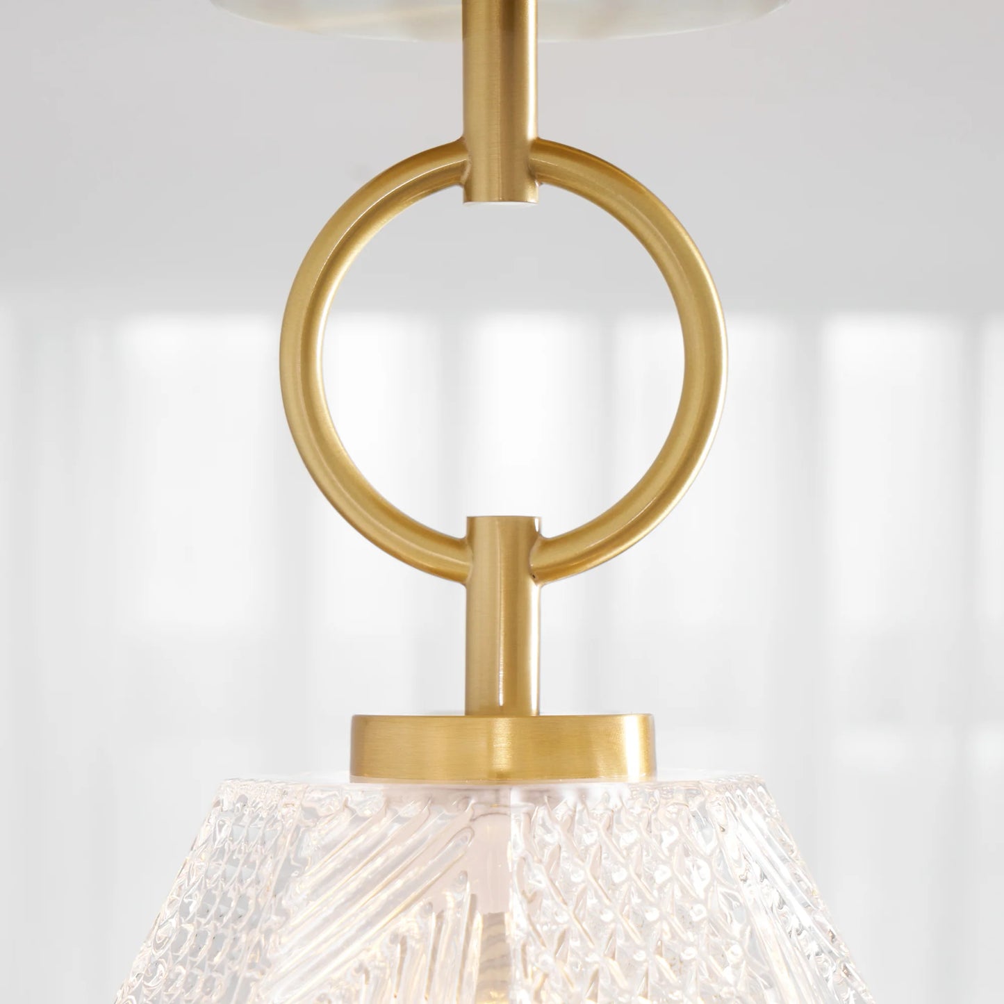 Ceiling Light Brass Glass in Art Deco Style | Ralsera