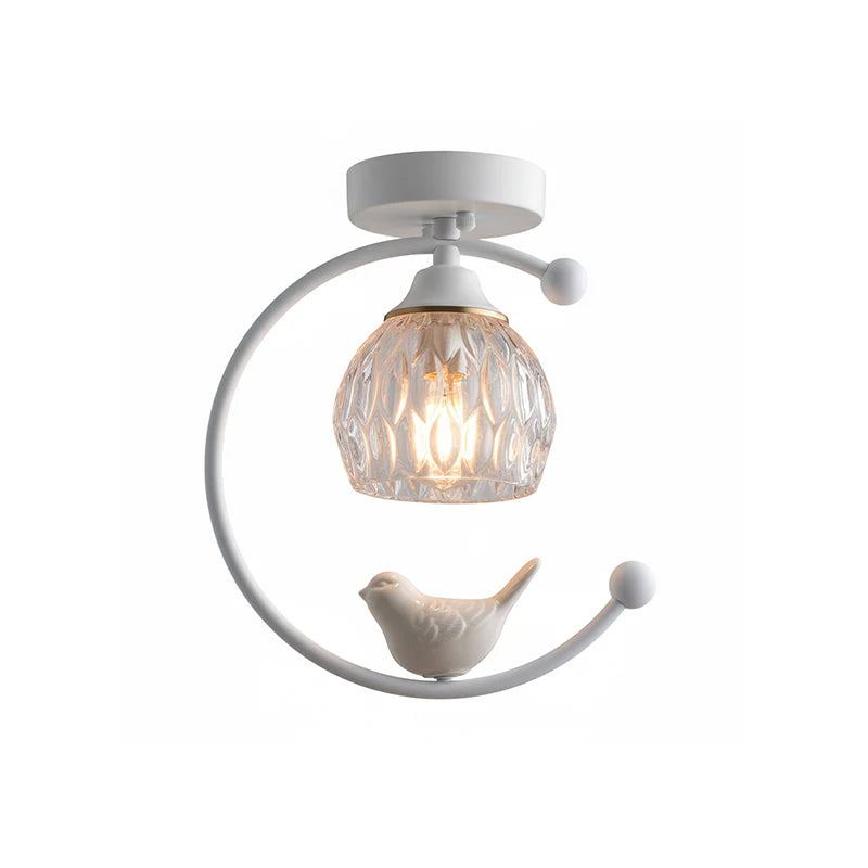 Ceiling Light Brass with Ceramic Bird Modern Style | Avinor