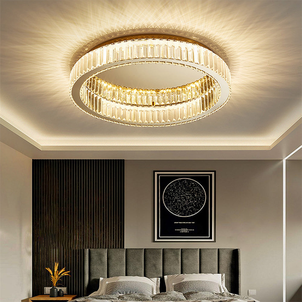 Ceiling Light Crystal Design in Modern Gold | Sulviro