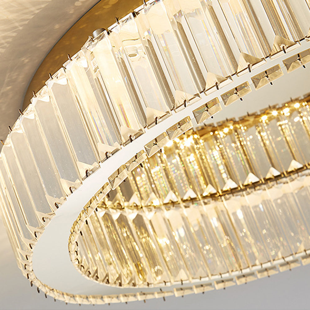 Ceiling Light Crystal Design in Modern Gold | Sulviro