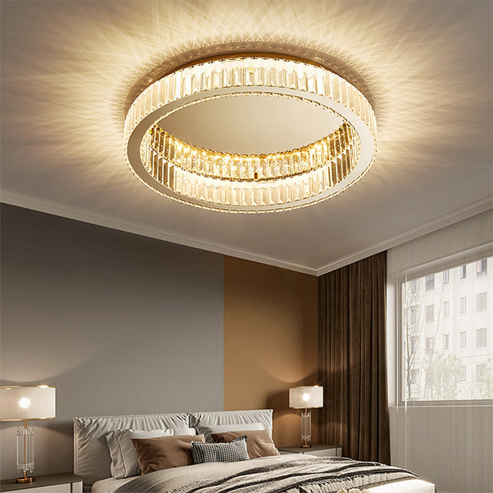 Ceiling Light Crystal Design in Modern Gold | Sulviro