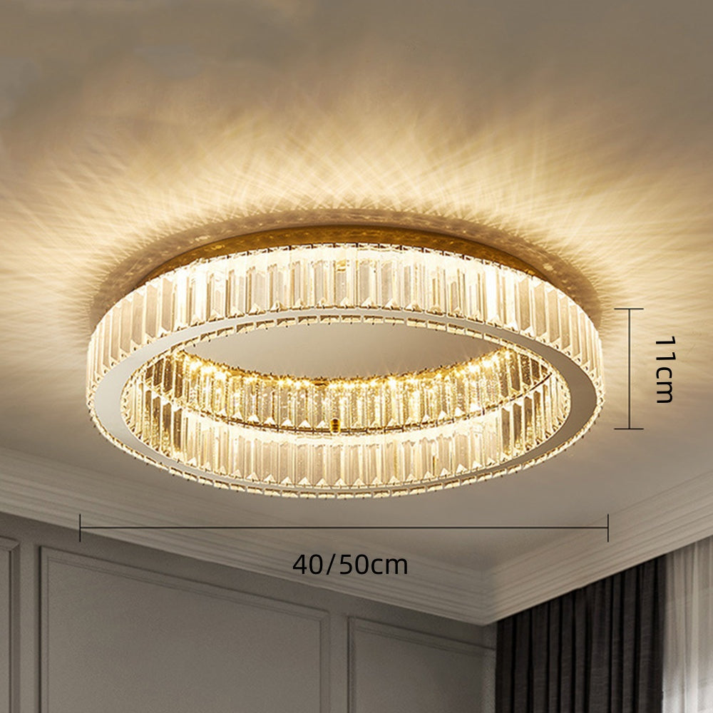 Ceiling Light Crystal Design in Modern Gold | Sulviro