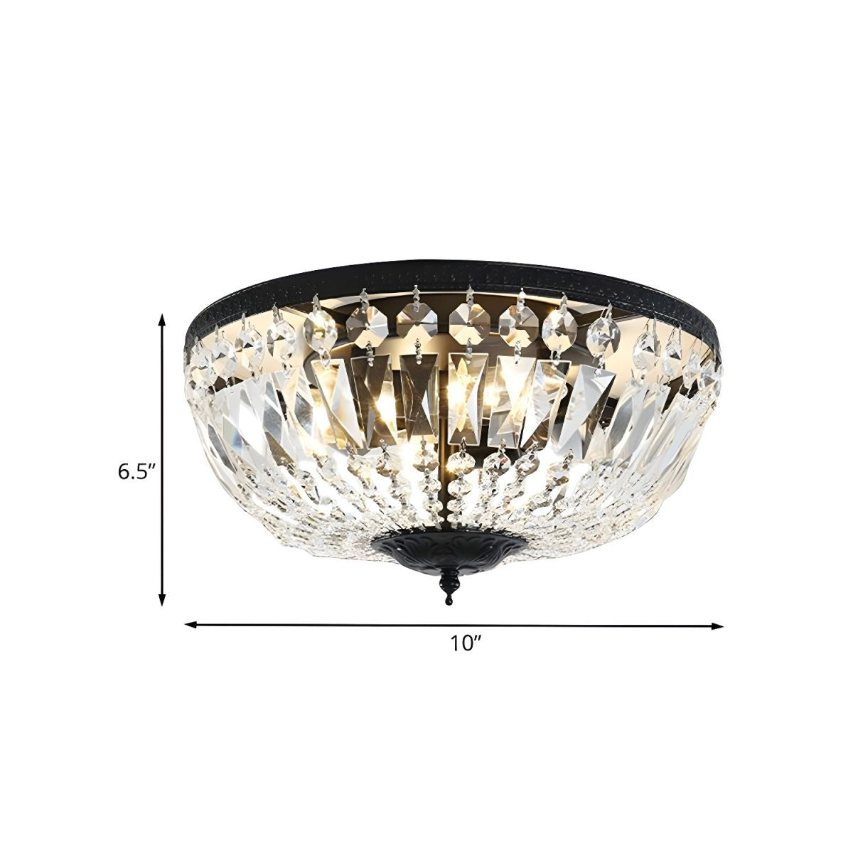 Ceiling Light Crystal Dome Scandinavian Flush Mount | Avelor