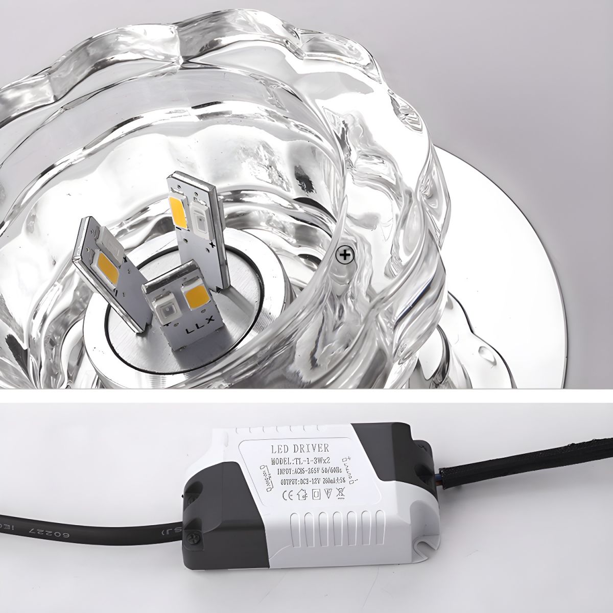 Ceiling Light Crystal Flush Mount Modern Style | Lunvex