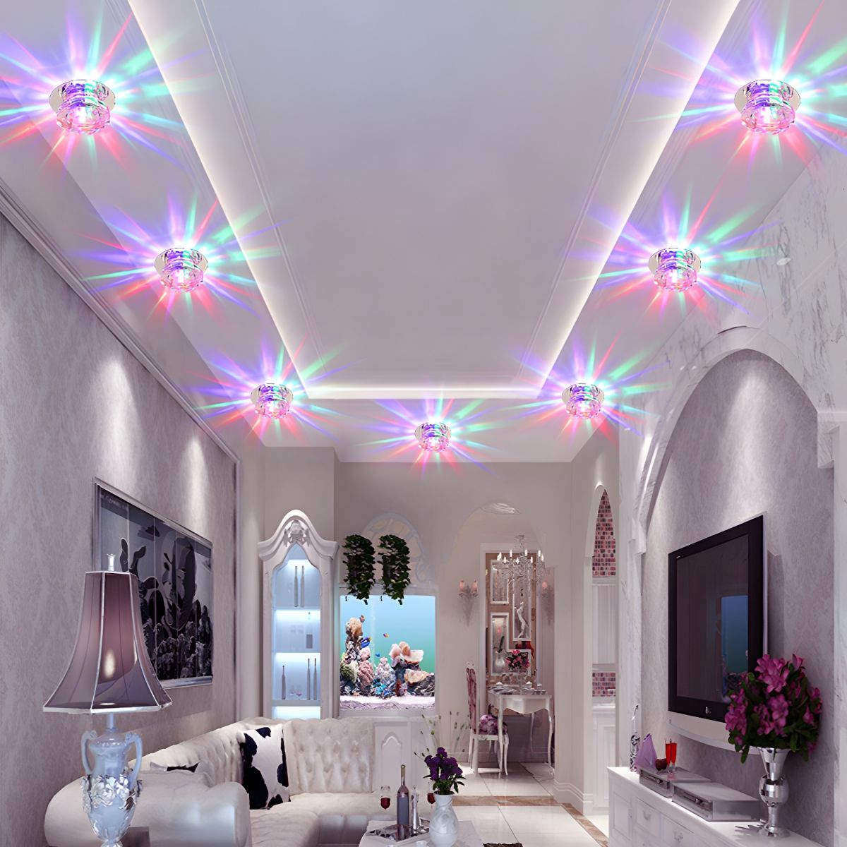 Ceiling Light Crystal Flush Mount Modern Style | Lunvex