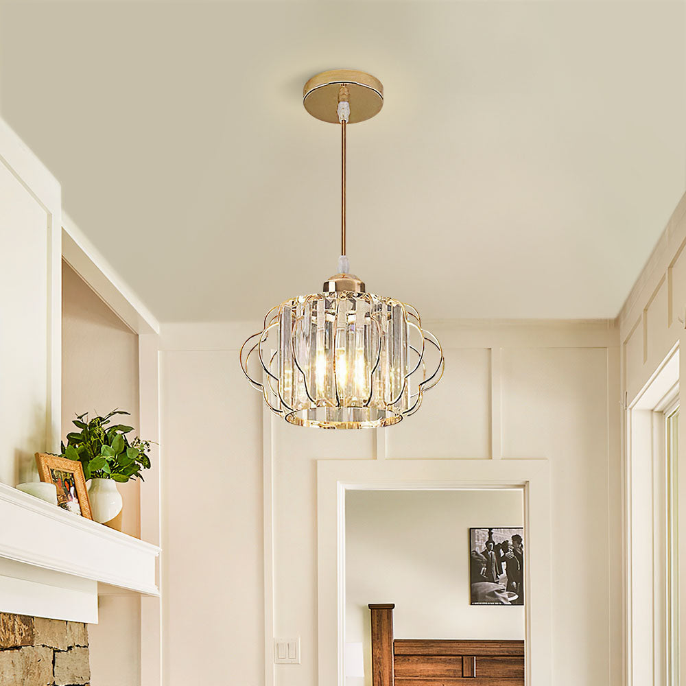 Ceiling Light Crystal Modern Round Design Gold or Black | Golcrest