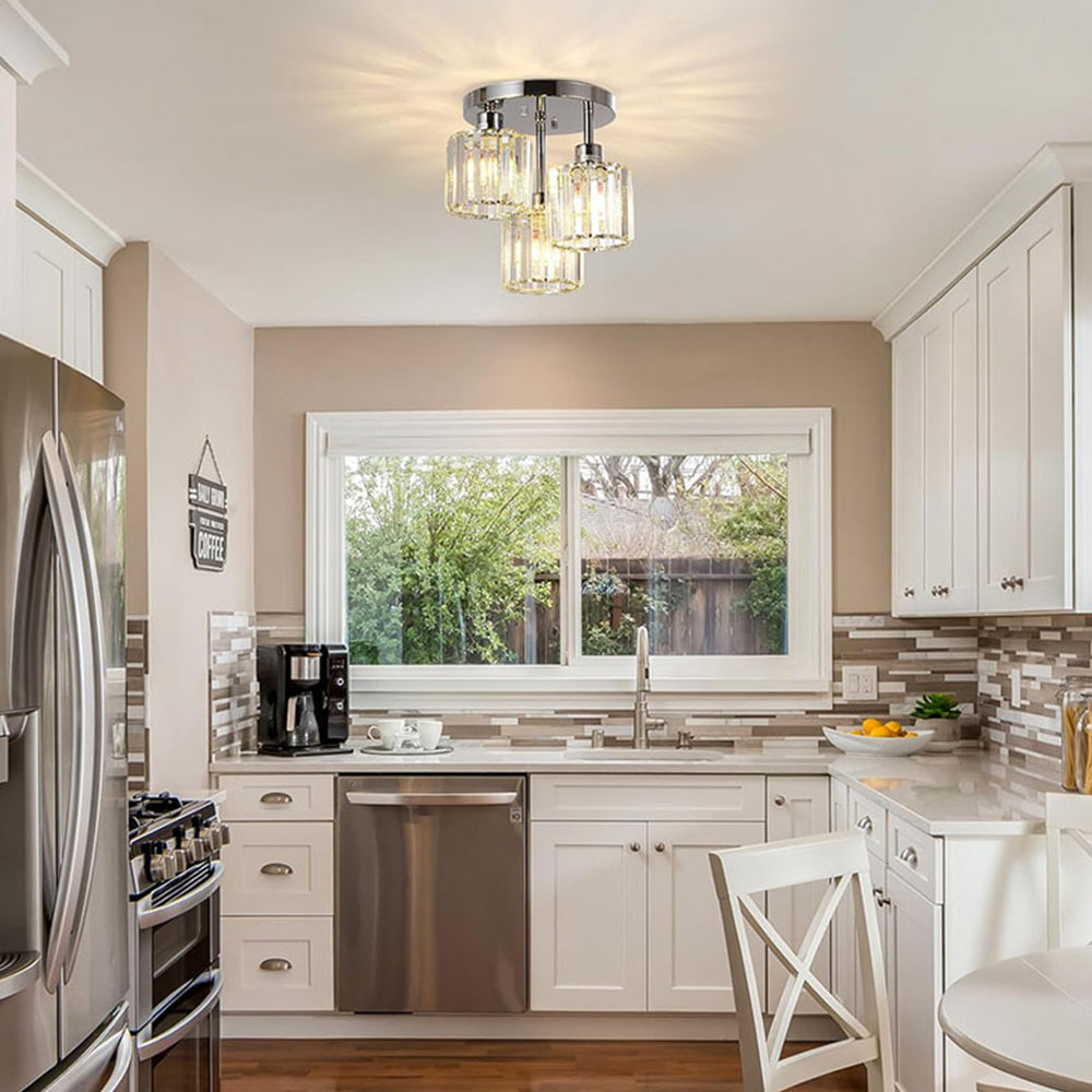 Ceiling Light Crystal Semi Flush Modern Style | Virella