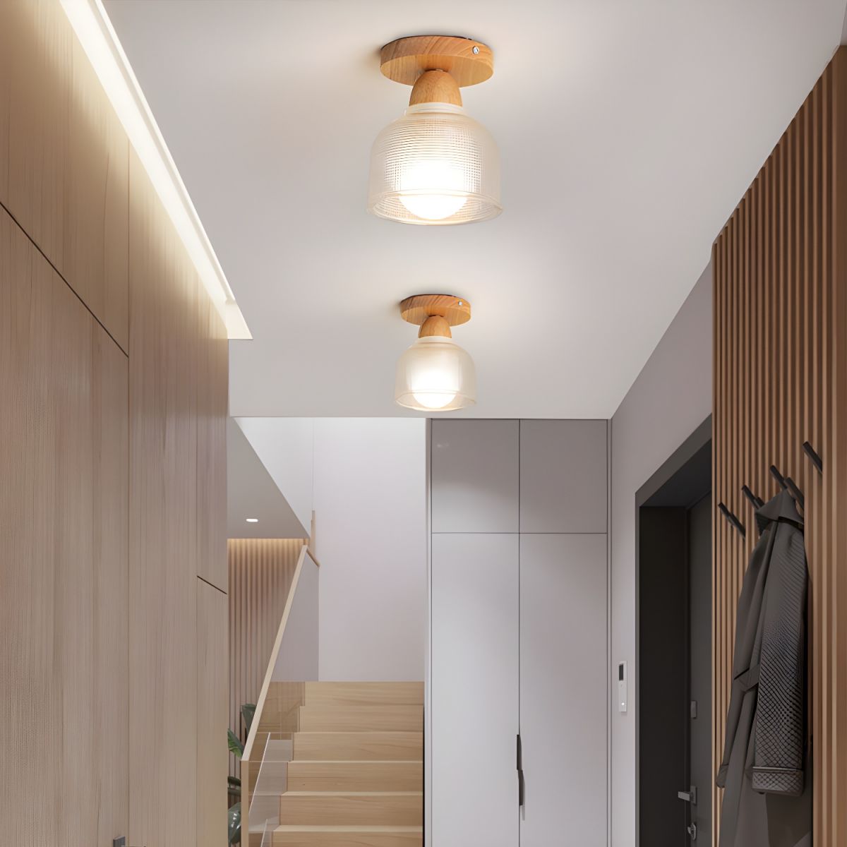 Ceiling Light Cylinder Glass Nordic Modern Style | Zyrona