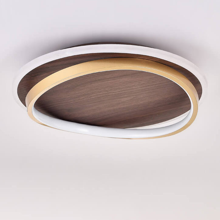 Ceiling Light Dimmable LED Walnut Grain Minimalist Style | Emivor