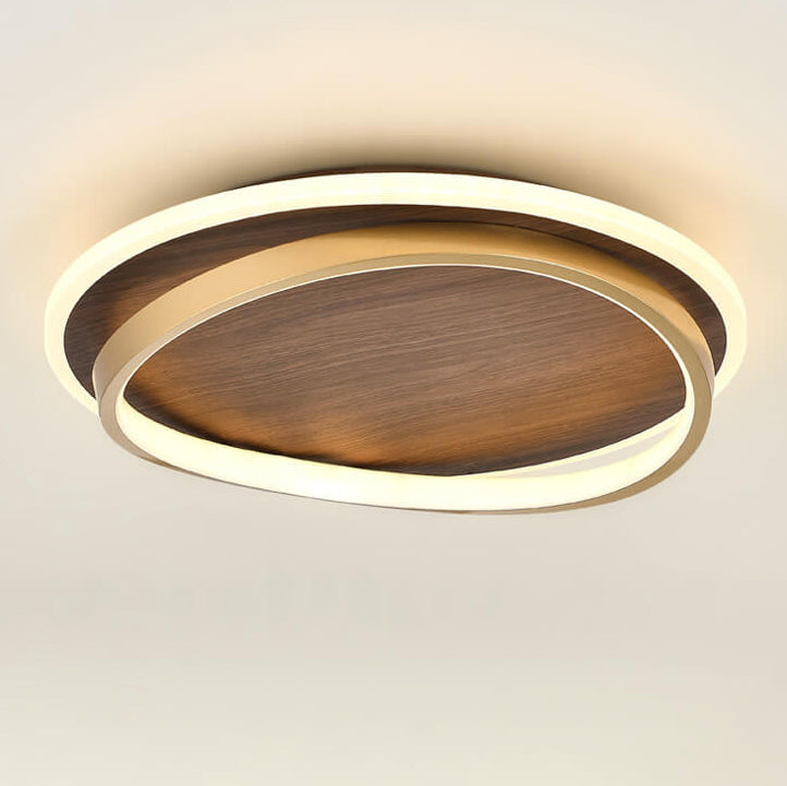 Ceiling Light Dimmable LED Walnut Grain Minimalist Style | Emivor