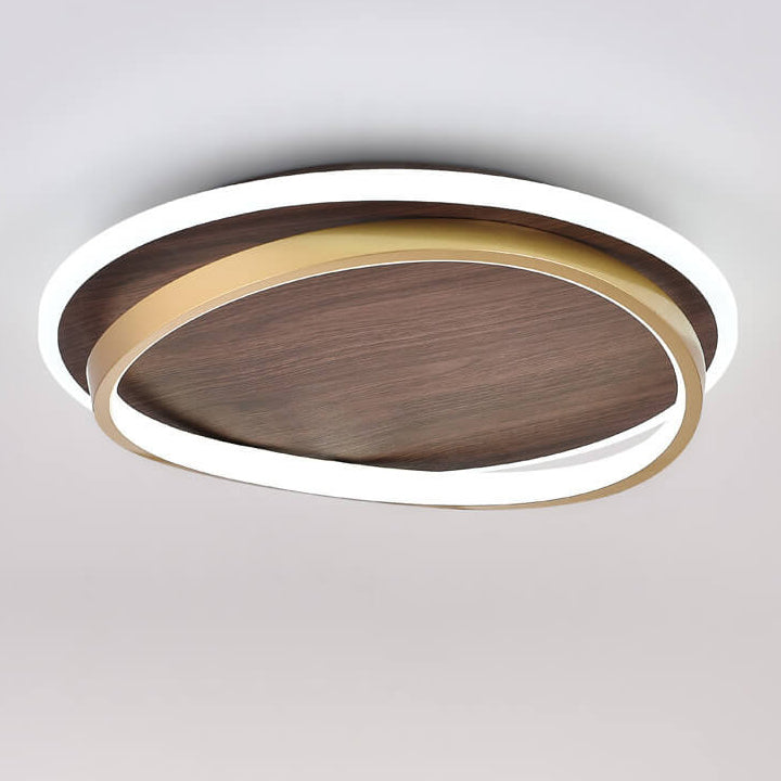 Ceiling Light Dimmable LED Walnut Grain Minimalist Style | Emivor