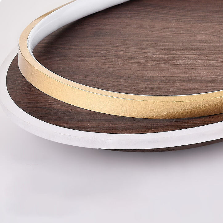 Ceiling Light Dimmable LED Walnut Grain Minimalist Style | Emivor
