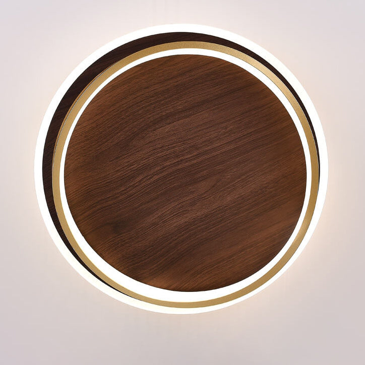 Ceiling Light Dimmable LED Walnut Grain Minimalist Style | Emivor