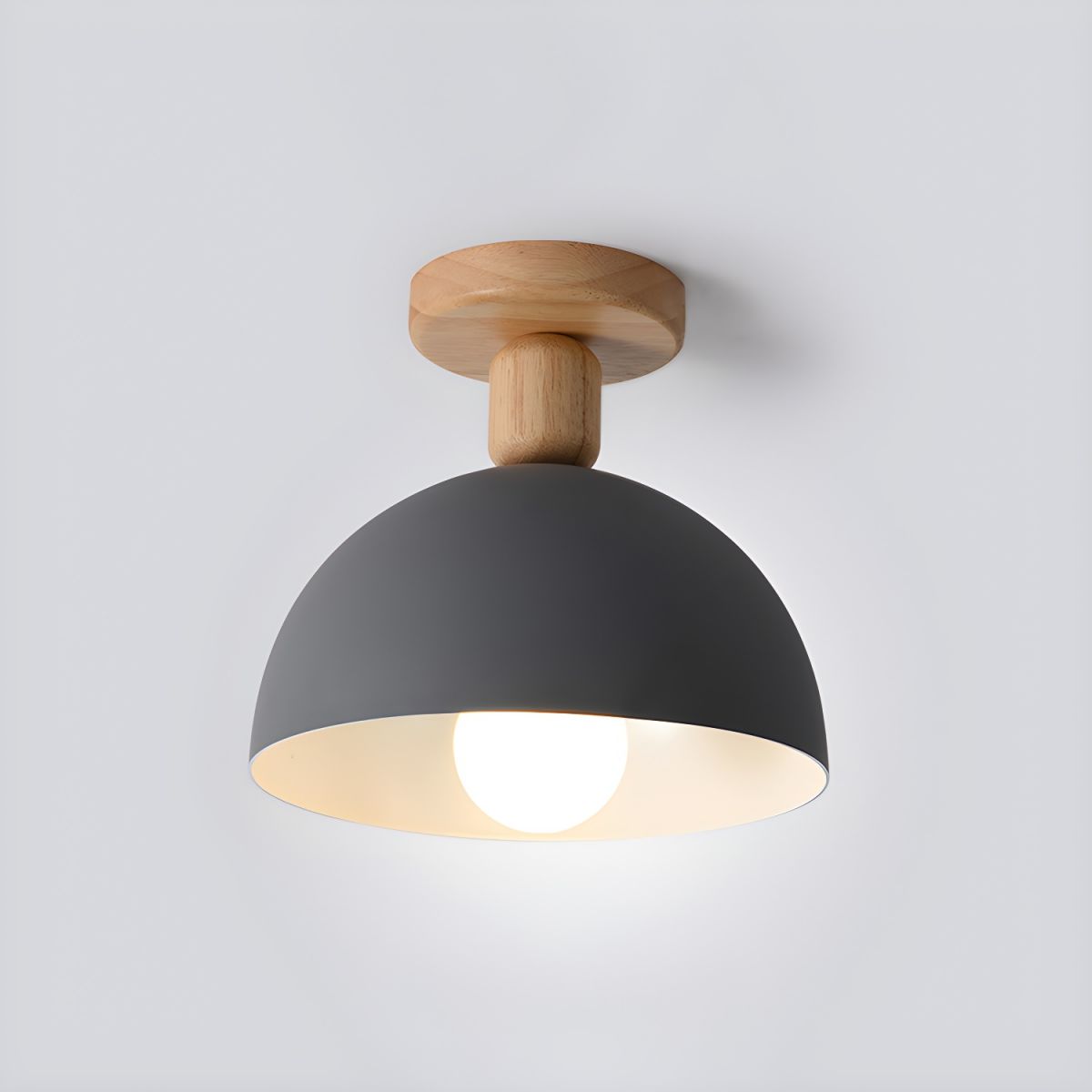 Ceiling Light Dome Metal Shade Nordic Semi Flush | Aislor