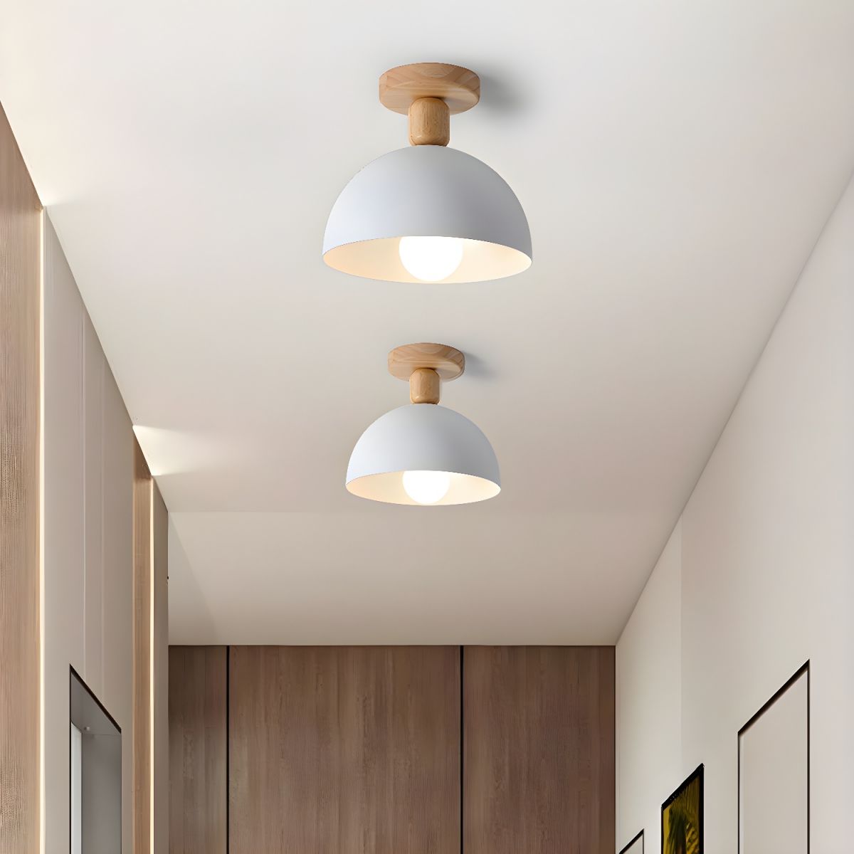 Ceiling Light Dome Metal Shade Nordic Semi Flush | Aislor