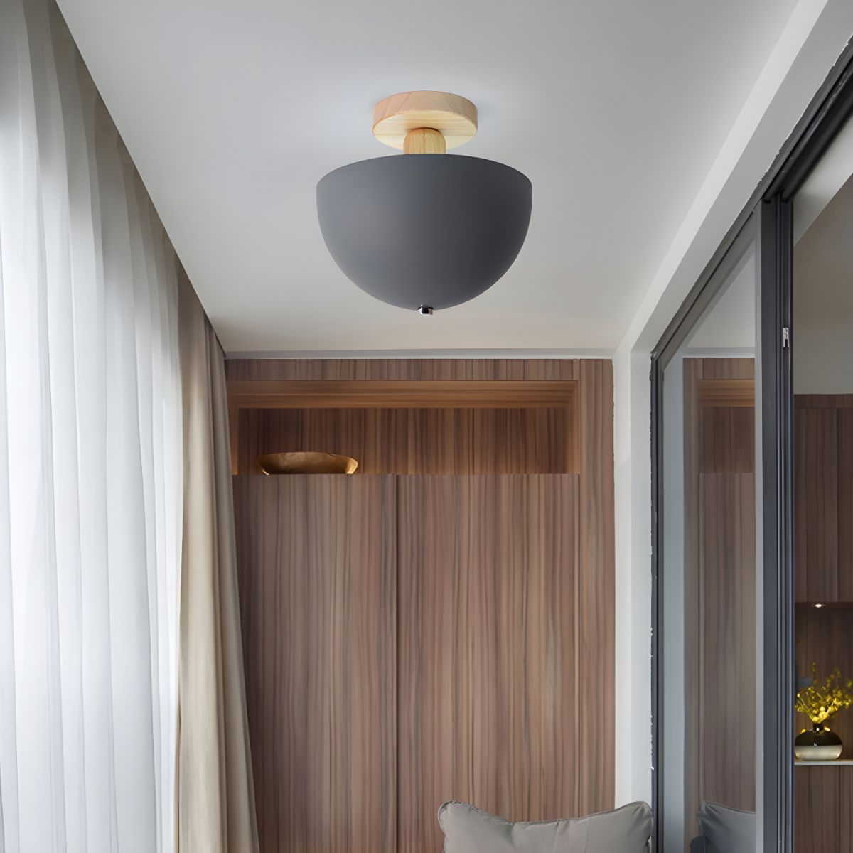 Ceiling Light Dome Metal Shade Nordic Semi Flush | Aislor