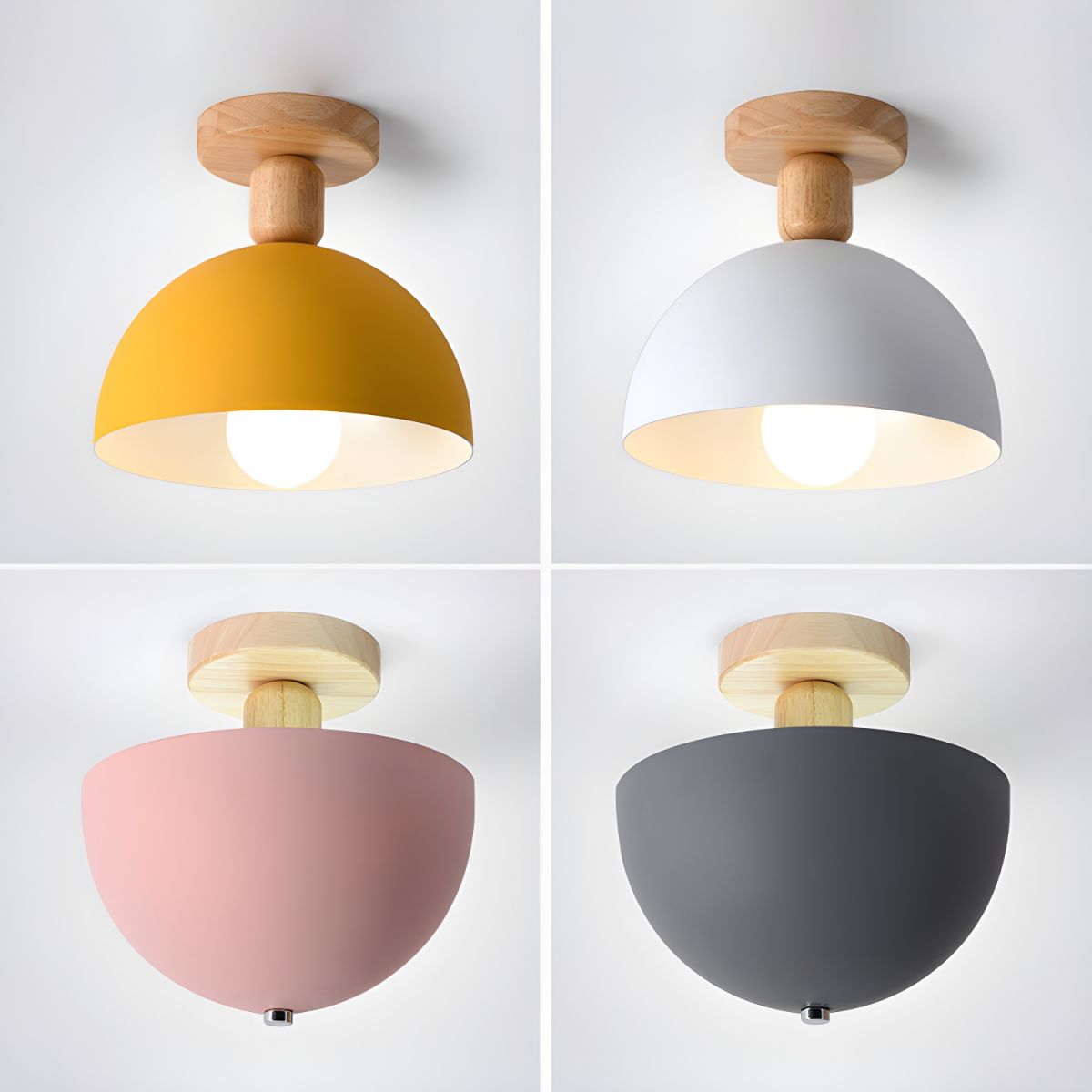 Ceiling Light Dome Metal Shade Nordic Semi Flush | Aislor