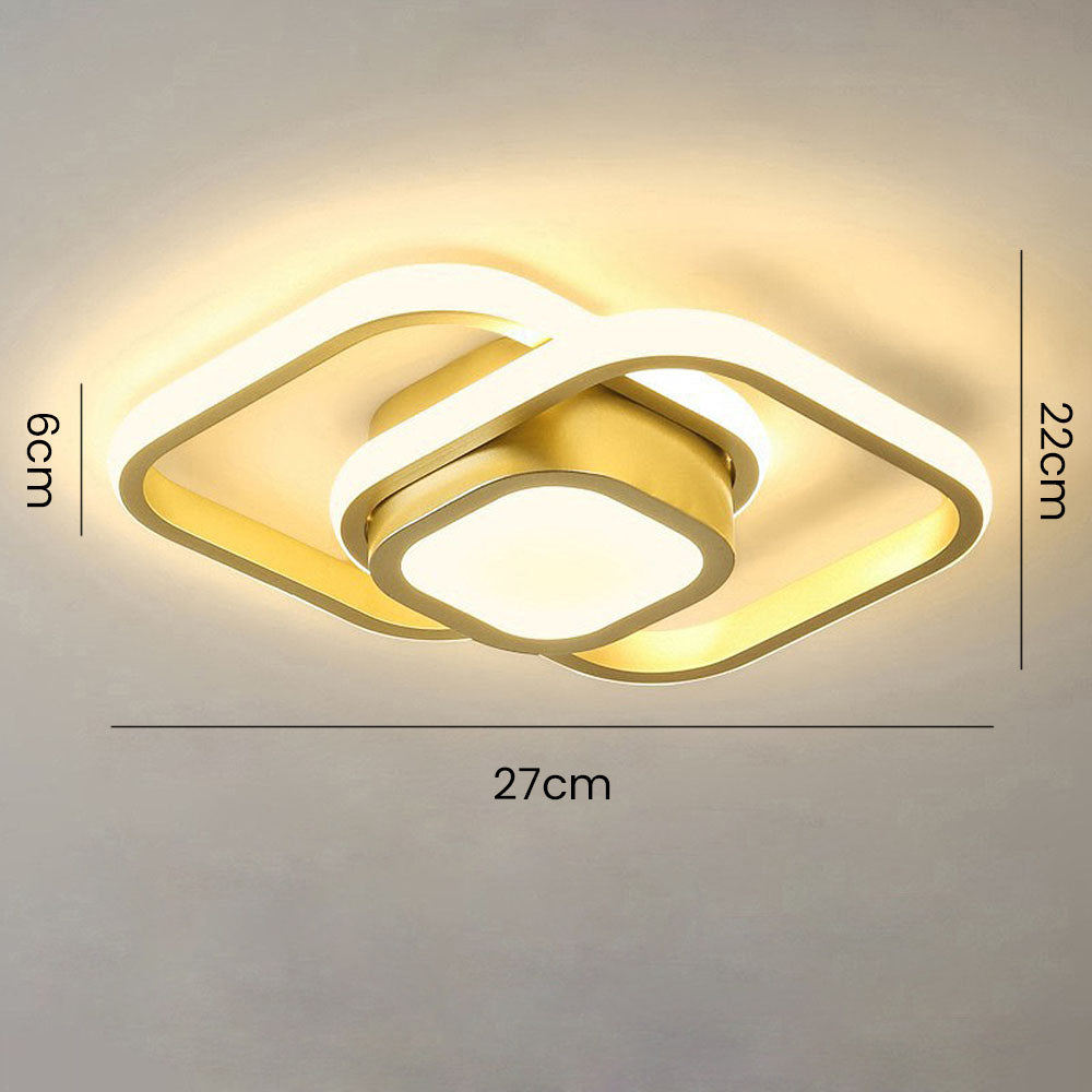 Ceiling Light Double Frame LED in Modern Style | Torvin