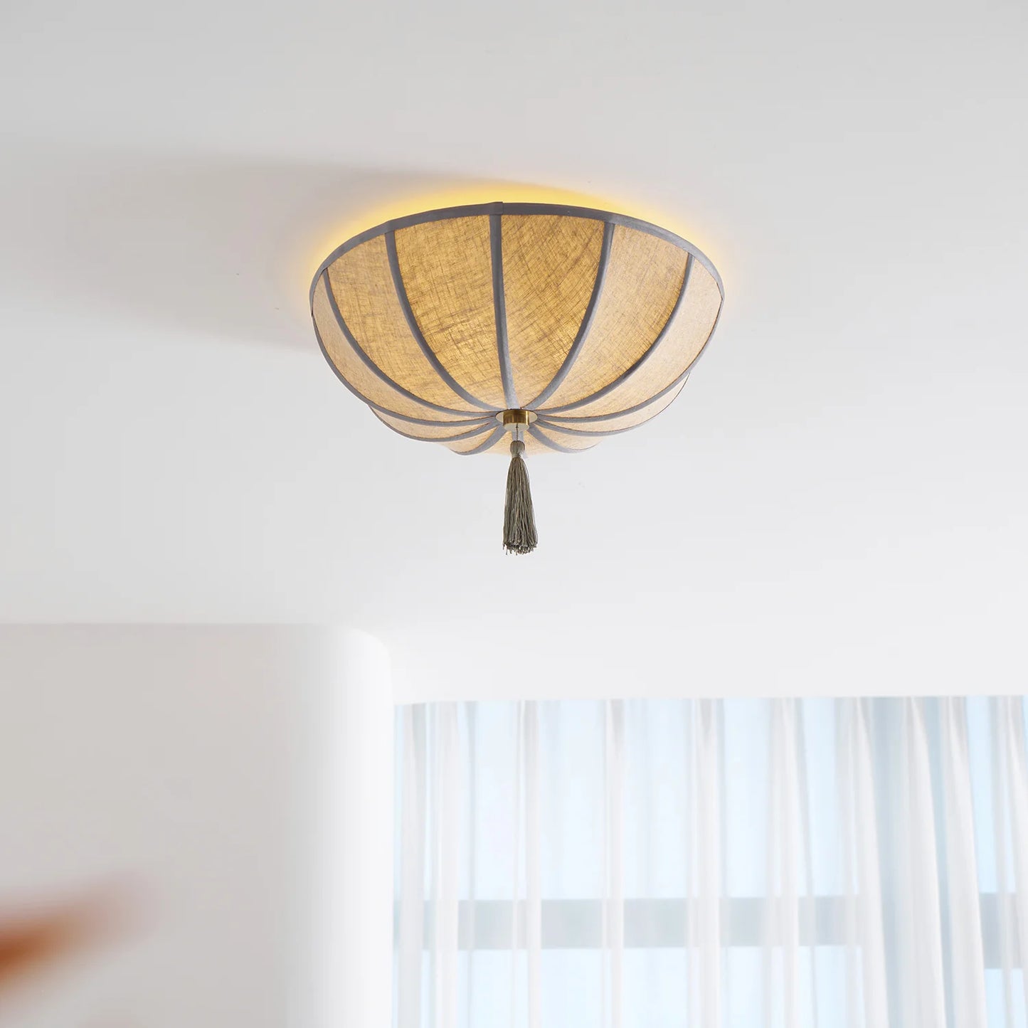 Ceiling Light Fabric Shade with Floral Design | Fleurio