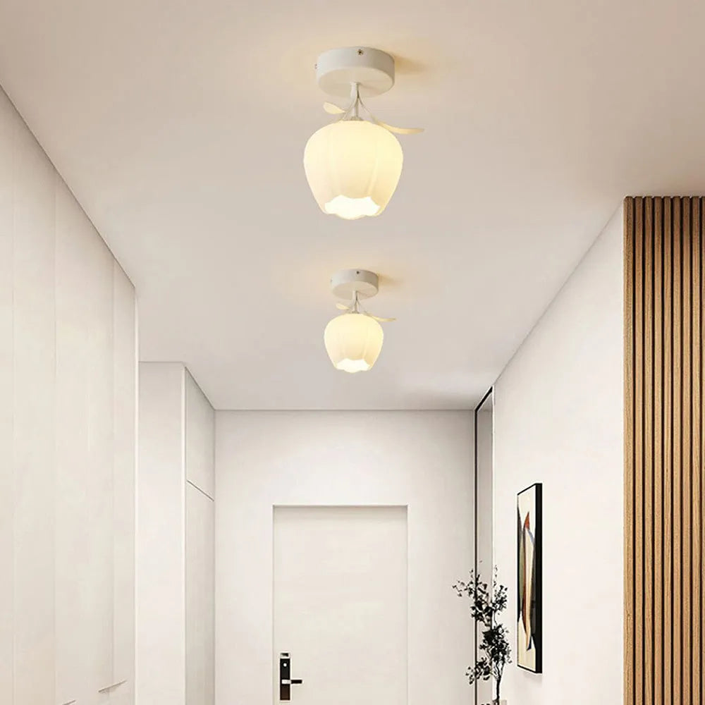 Ceiling Light Flower Glass in Modern Interior | Florva