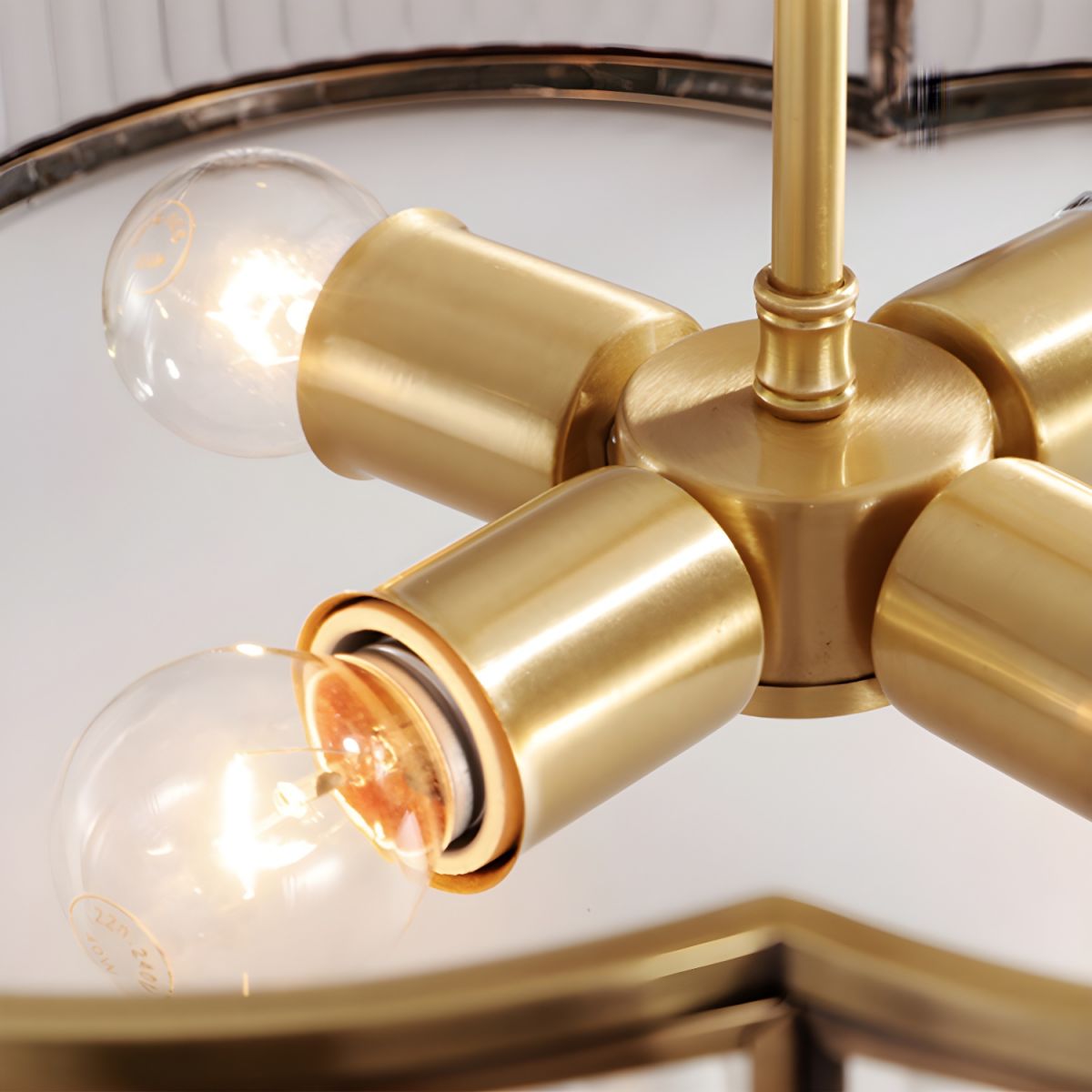 Ceiling Light Flush Mount Ribbed Glass Traditional Style | Clovira
