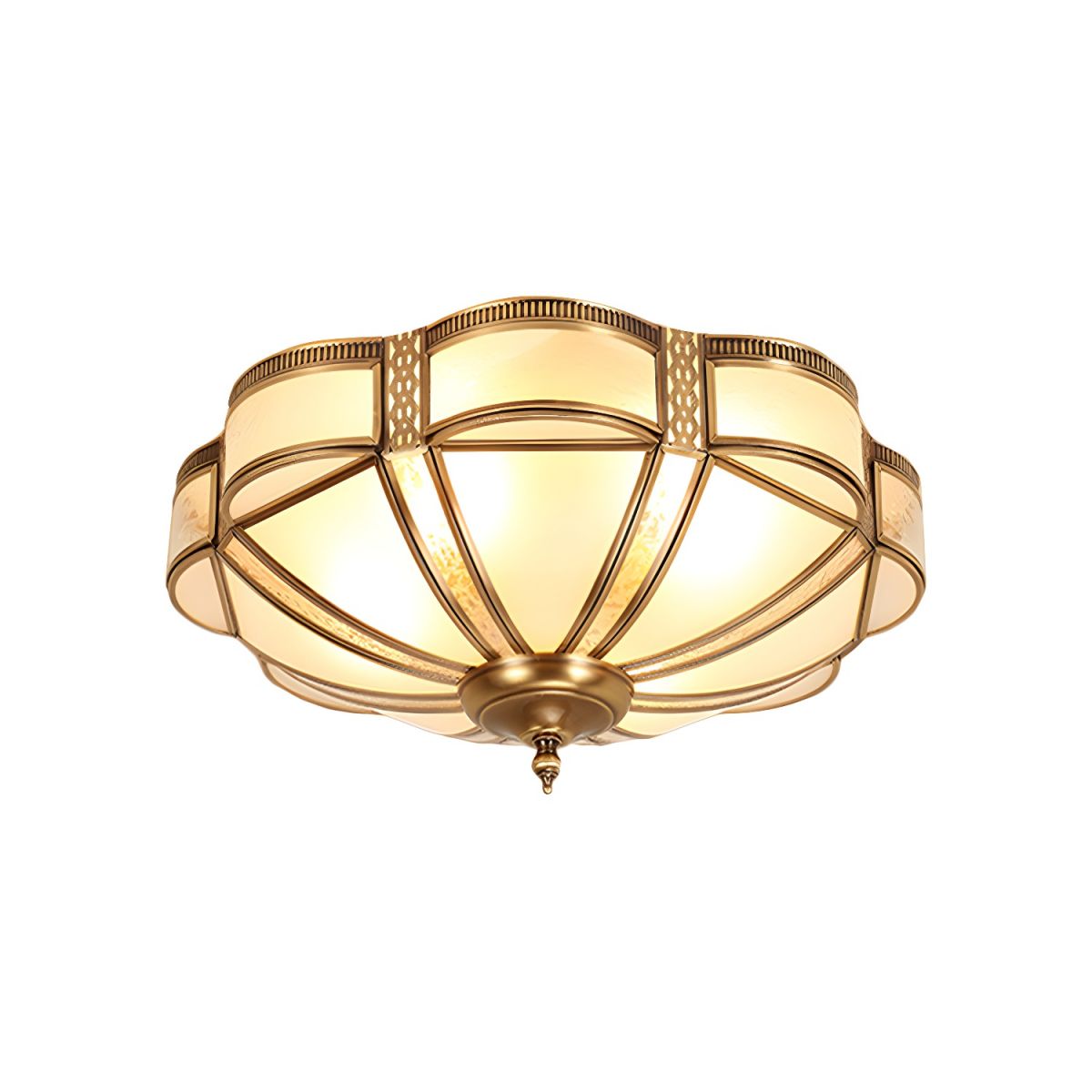 Ceiling Light Frosted Glass Shade Vintage Design | Branzia