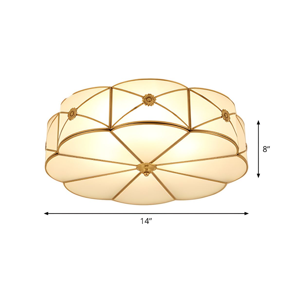 Ceiling Light Frosted Glass Vintage Flush Mount | Valmira