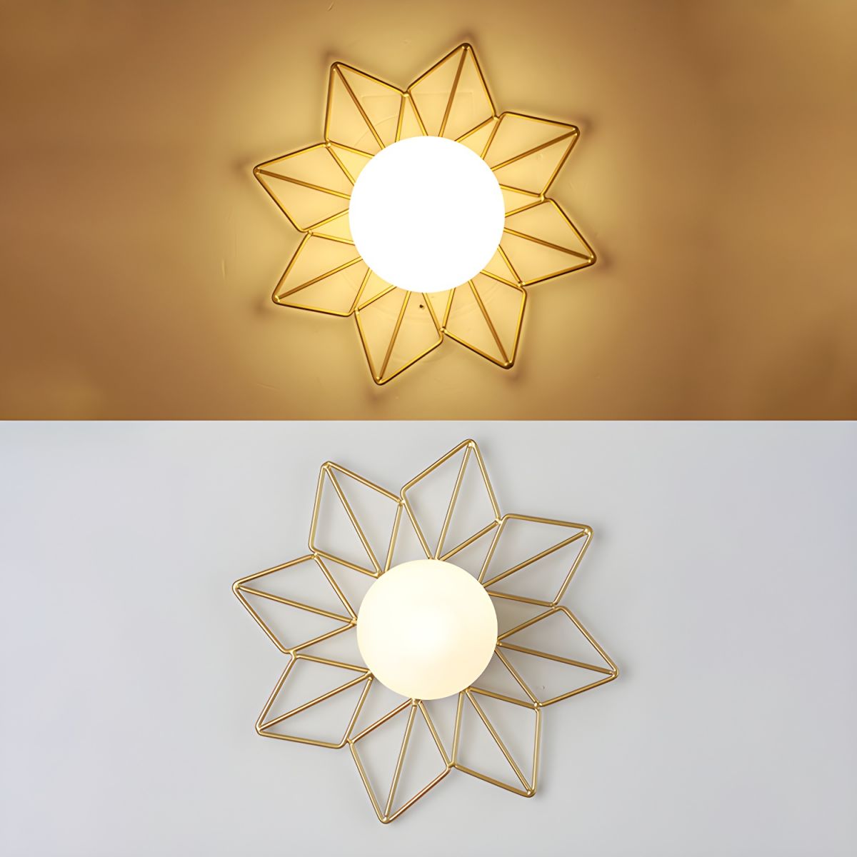 Ceiling Light Glass Flush Mount in Nordic Style | Auralis