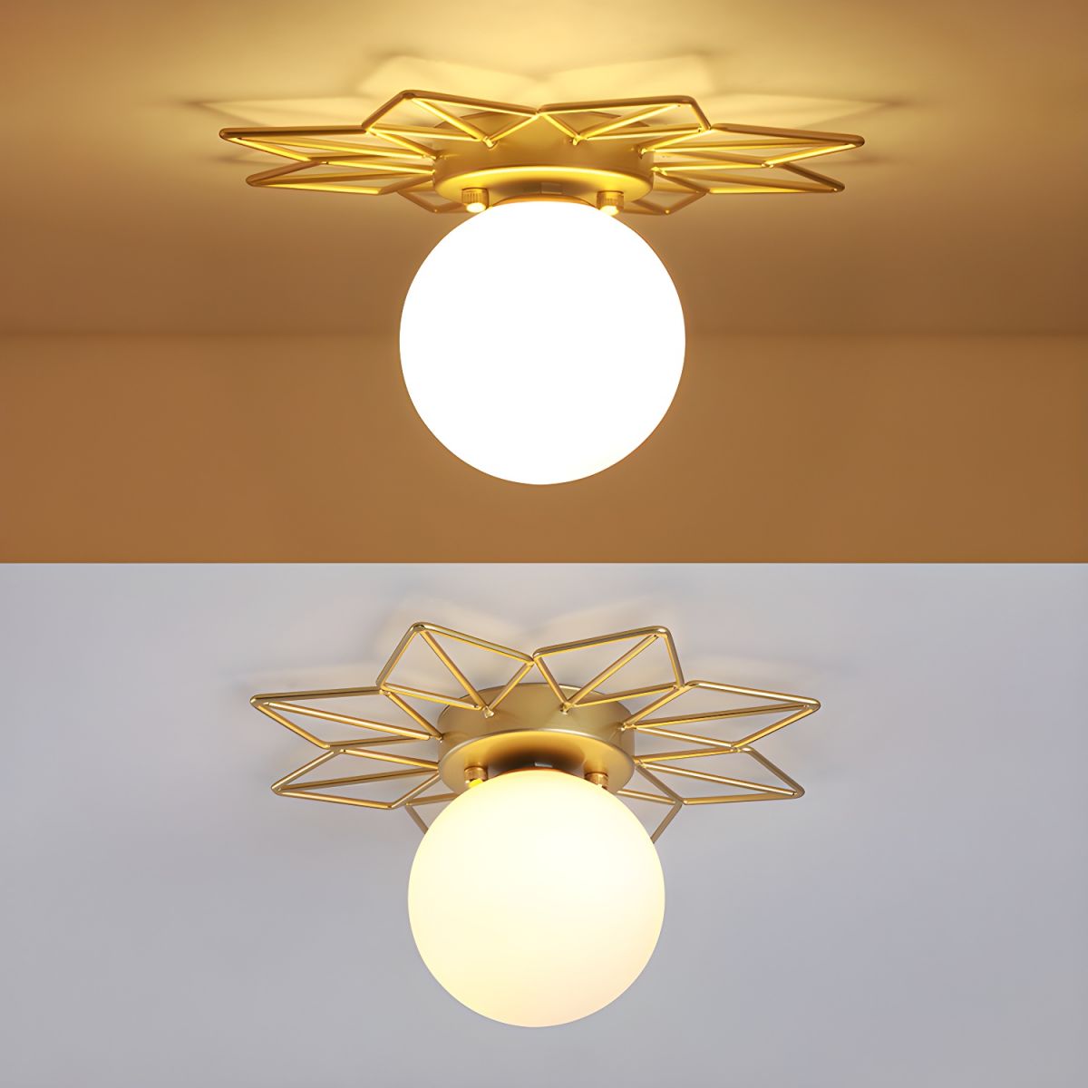 Ceiling Light Glass Flush Mount in Nordic Style | Auralis