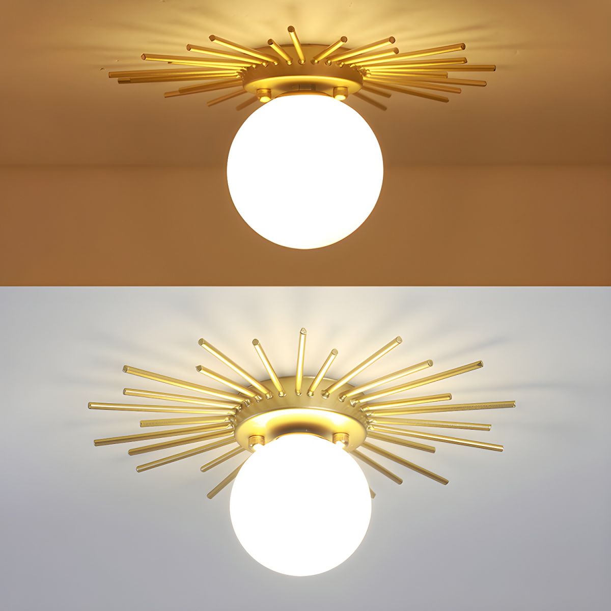 Ceiling Light Glass Flush Mount in Nordic Style | Auralis