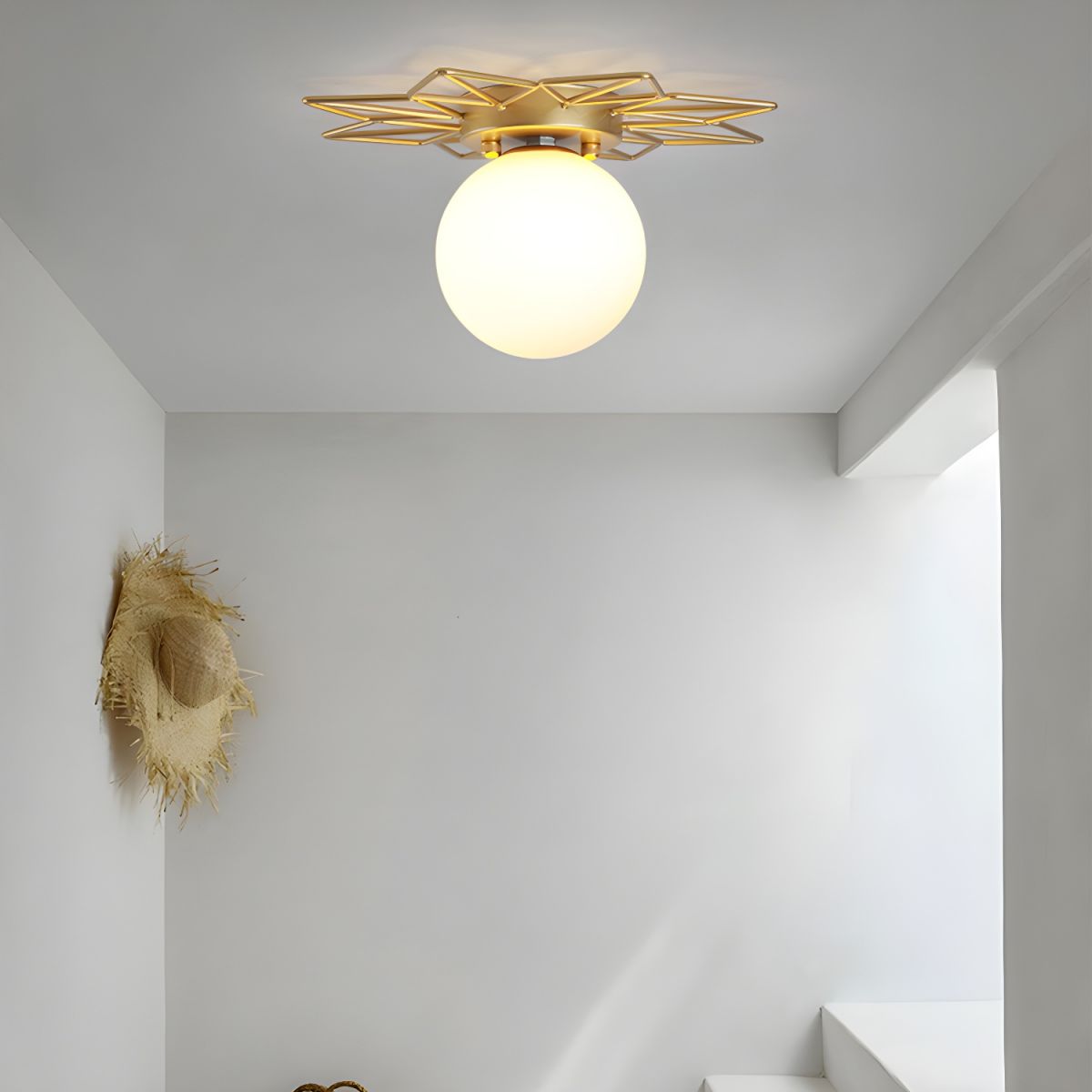 Ceiling Light Glass Flush Mount in Nordic Style | Auralis