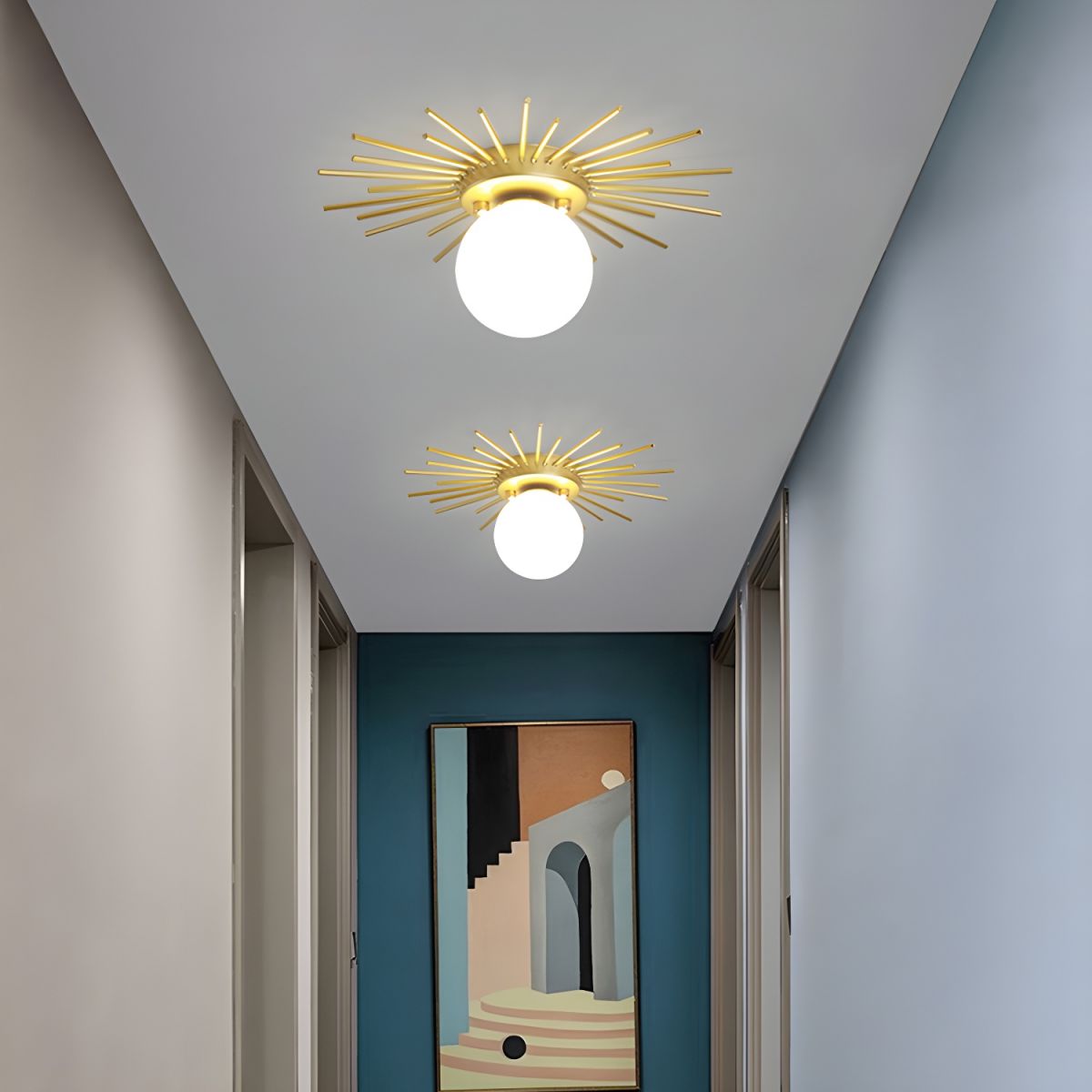 Ceiling Light Glass Flush Mount in Nordic Style | Auralis