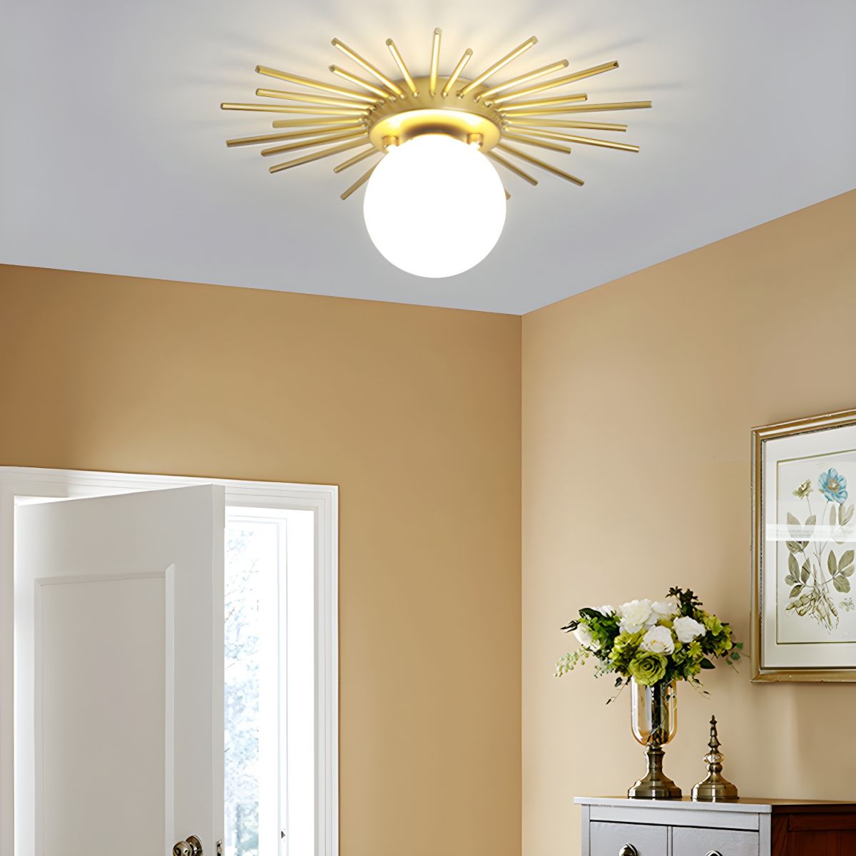 Ceiling Light Glass Flush Mount in Nordic Style | Auralis