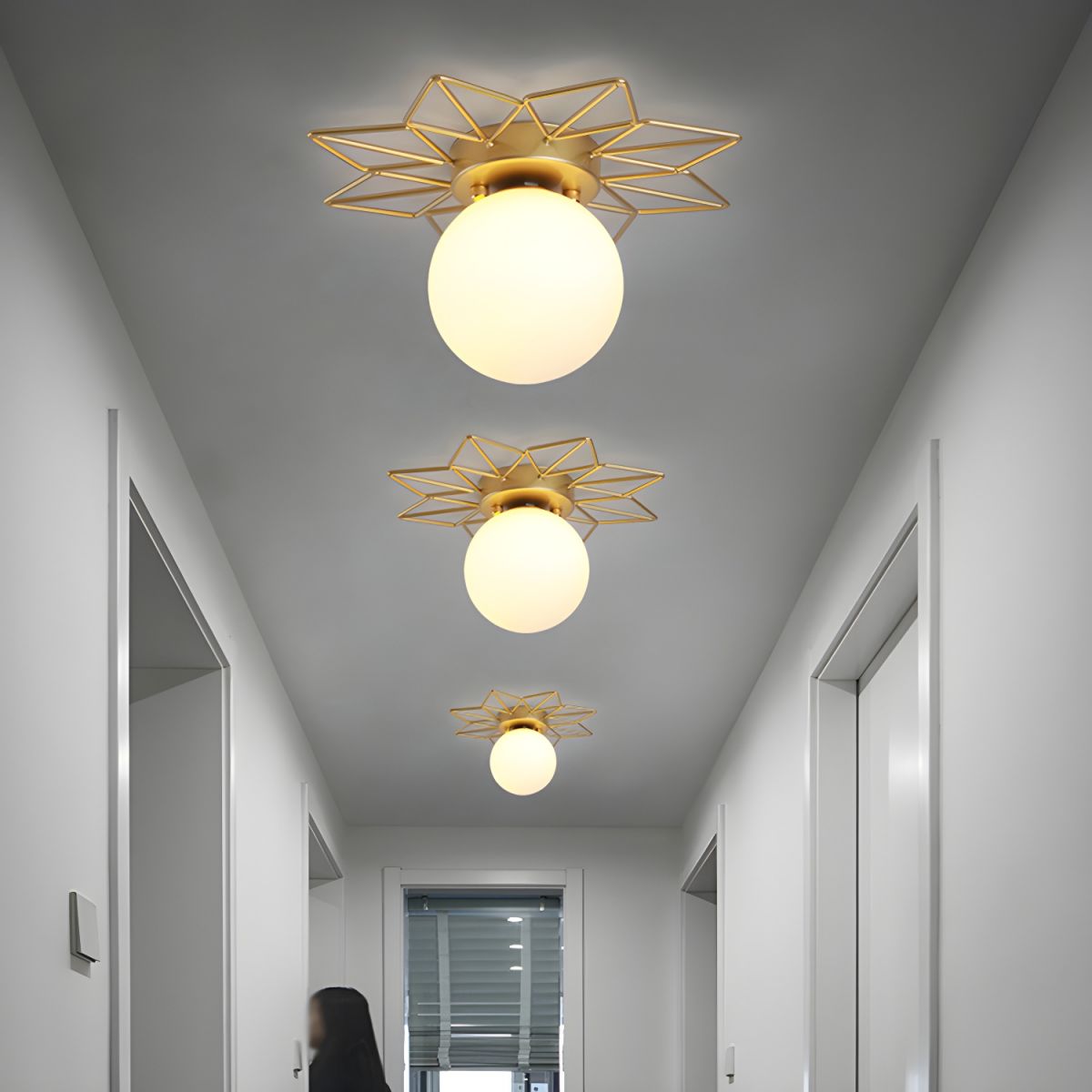 Ceiling Light Glass Flush Mount in Nordic Style | Auralis